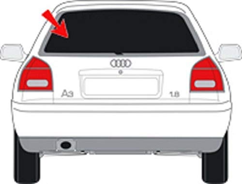 Solarplexius Auto-Sonnenschutz Scheiben-Tönung passgenau für Audi A3 8P 3-Türer Bj. 2003-12 Keine Folie 1x Heckscheibe von Solarplexius