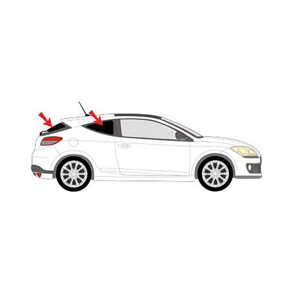 Solarplexius Auto-Sonnenschutz Scheiben-Tönung passgenau für Renault Megane III Coupe 3 Türer Bj. 08-16 Komplettsatz Keine Folie von Solarplexius