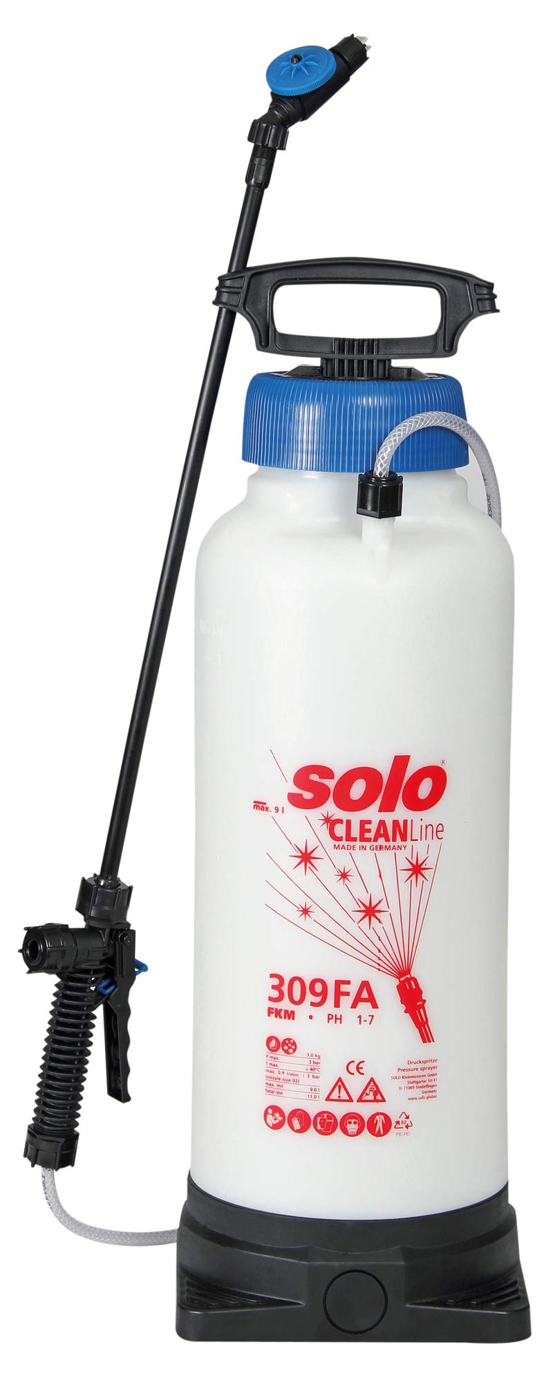 Solo CLEANLine säureresistenter 9 Liter Foamer Schaumsprüher mit FKM Dichtungen von Solo