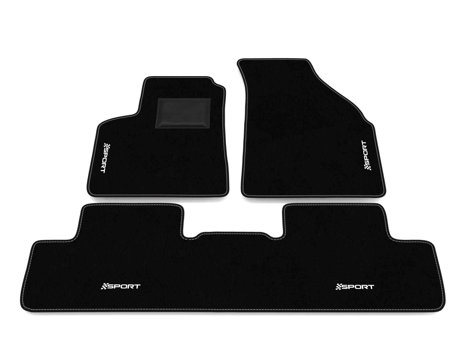 Fußmatten kompatibel mit Chevrolet Tacuma 2000-2008, Sport Stickerei, maßgeschneidertes Auto-Fußmatten-Set, Teppich Set von Somer Car