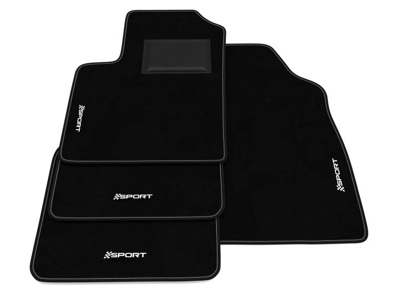 Fußmatten kompatibel mit FIAT Panda 169 2003-2012, Sport Stickerei, maßgeschneidertes Auto-Fußmatten-Set, Teppich Set von Somer Car