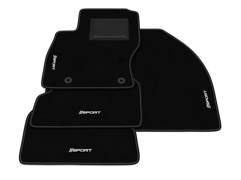 Fußmatten kompatibel mit Ford Focus 2004-2011, Sport Stickerei, maßgeschneidertes Auto-Fußmatten-Set, Teppich Set von Somer Car