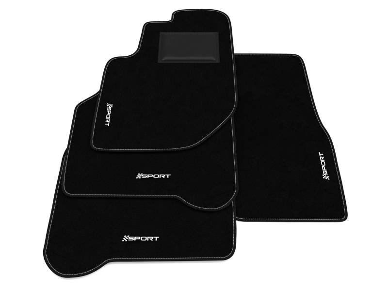 Fußmatten kompatibel mit Hyundai Terracan 2001-2006, Sport Stickerei, maßgeschneidertes Auto-Fußmatten-Set, Teppich Set von Somer Car