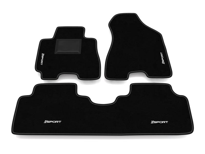 Fußmatten kompatibel mit Hyundai Tucson 2004-2009, Sport Stickerei, maßgeschneidertes Auto-Fußmatten-Set, Teppich Set von Somer Car