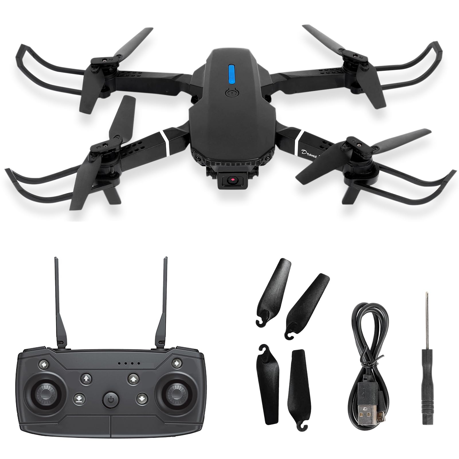 Drohne Mit Kamera 4K Erwachsene Kinder Mini Drohne Spielzeug Im Freien Bürstenloser Motor Rc Drone Wifi Drone Antenne Fotografie Quadrocopter Drone Mit Kamera (Schwarz) von Somerway