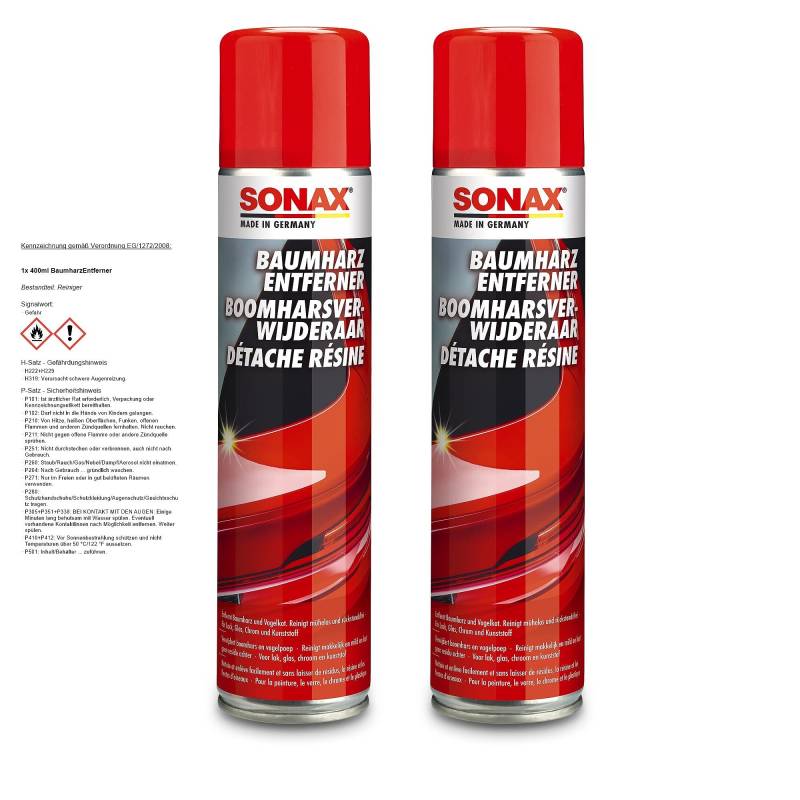 SONAX 2X 03903000 BaumharzEntferner Reiniger 400ml von SONAX