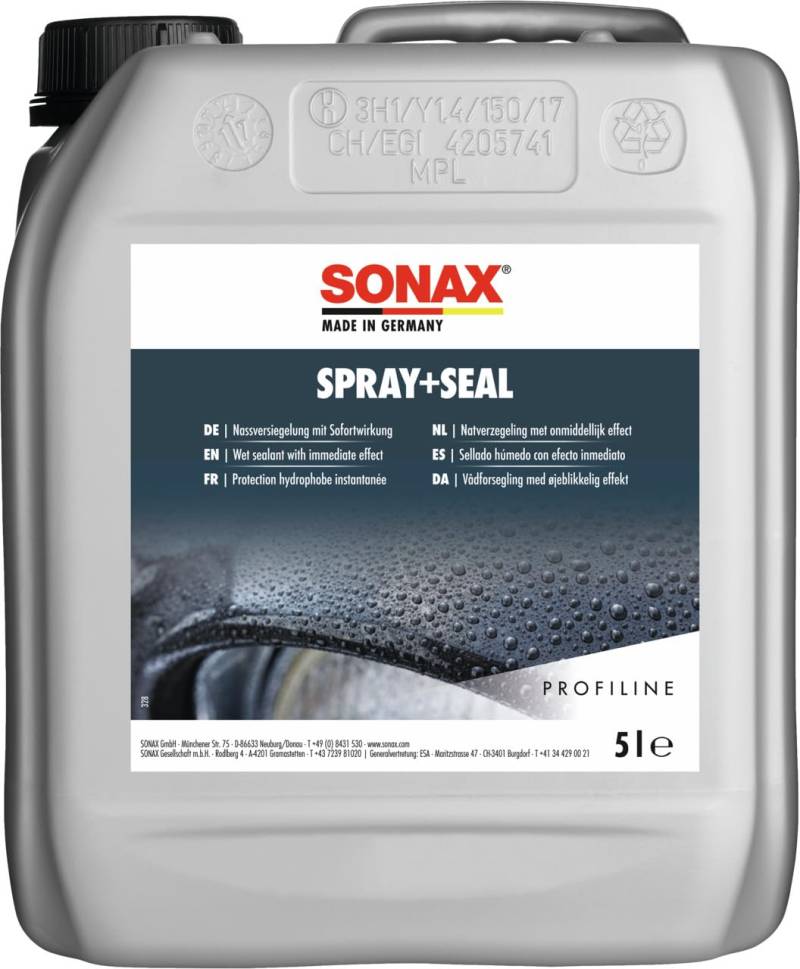 SONAX PROFILINE Spray+Seal (5 Liter) gebrauchsfertige Nassversiegelung mit sofortigem wasser- & schmutzabweisenden Effekt | Art-Nr. 02435000, unbekannt von SONAX