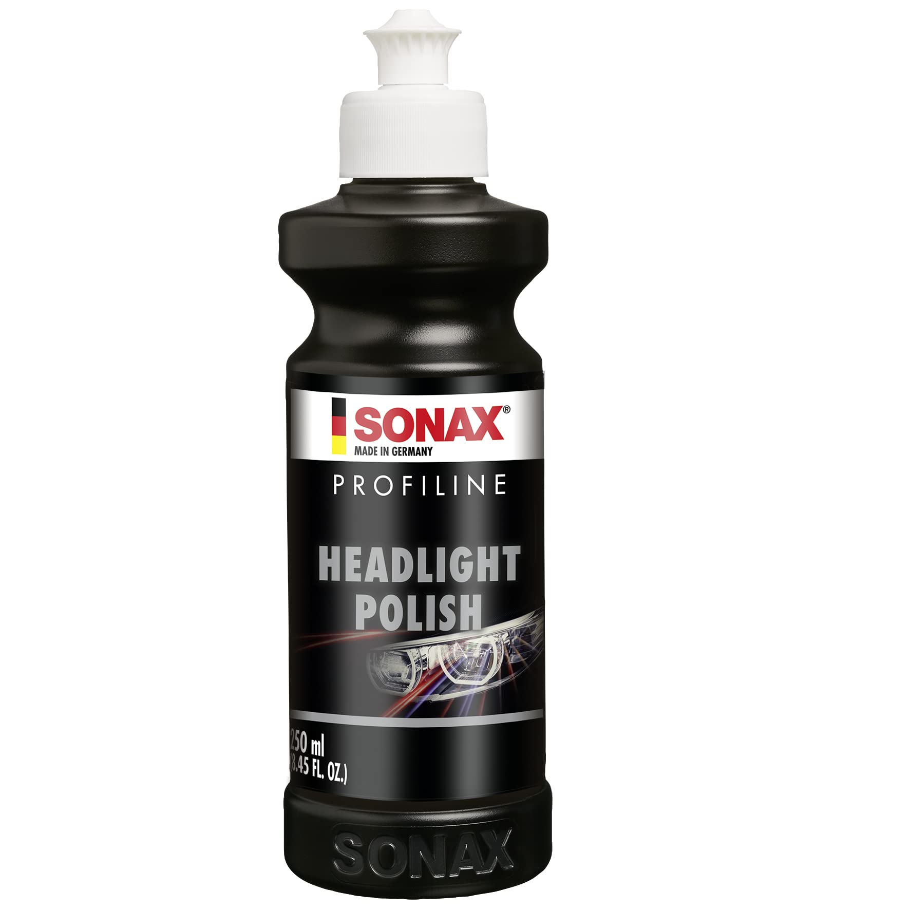 SONAX PROFILINE HeadlightPolish (250 ml) spezielle Schleifpaste zur Auffrischung von vergilbten und vermatteten Scheinwerfern aus Kunststoff | Art-Nr. 02761410 von SONAX