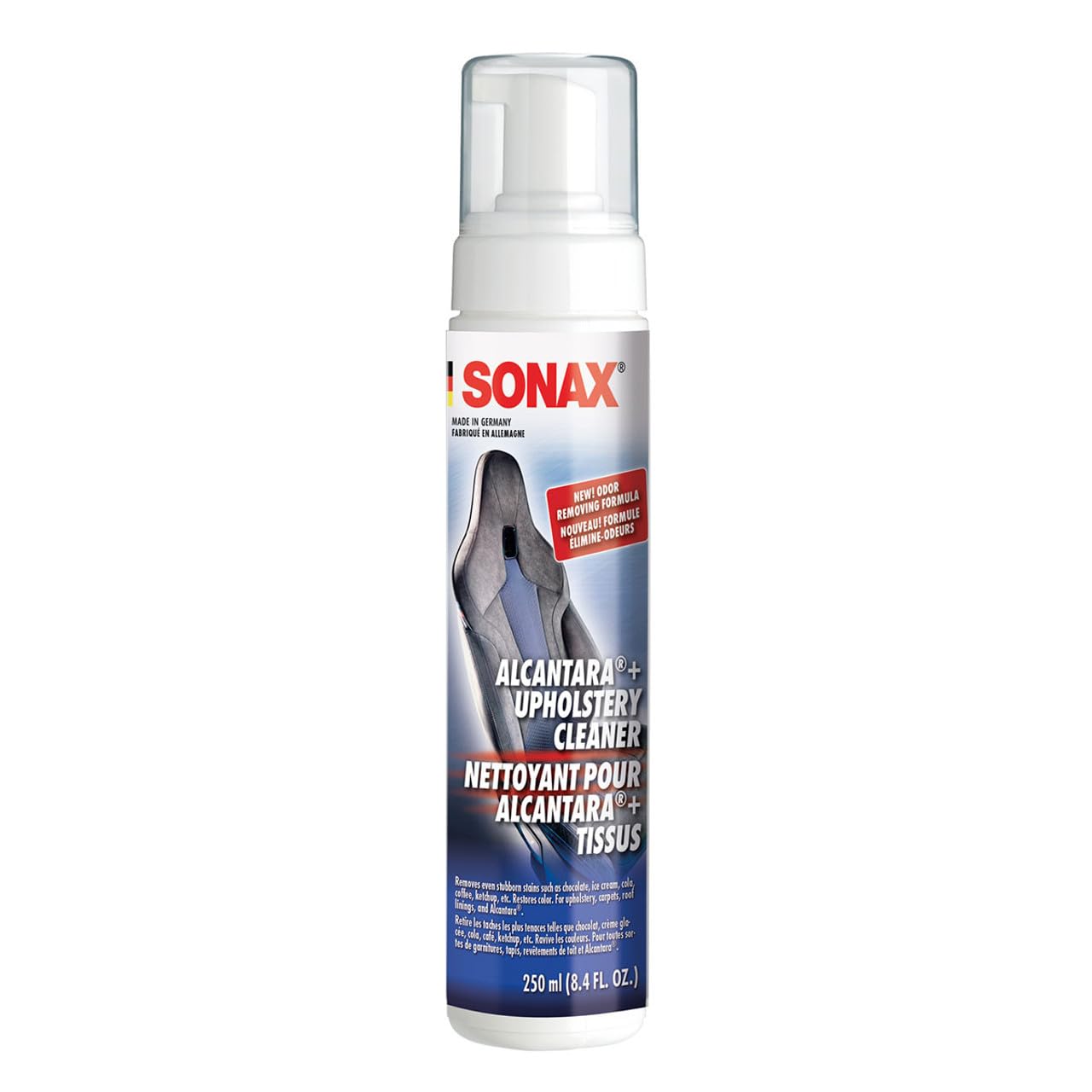 SONAX XTREME Polster+AlcantaraReiniger treibgasfrei (250 ml) Polsterreiniger reinigt gründlich & schonend alle Textilien im Innenraum, Art-Nr. 02061410 von SONAX