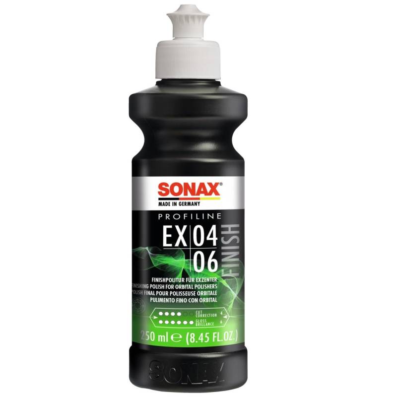 SONAX PROFILINE Schleifpapier, EX 04-06 (250 ml) Finishpolitur für optimale Kratzerentfernung, beeindruckenden Tiefenglanz & Farbauffrischung, Art-Nr. 02421410 von SONAX