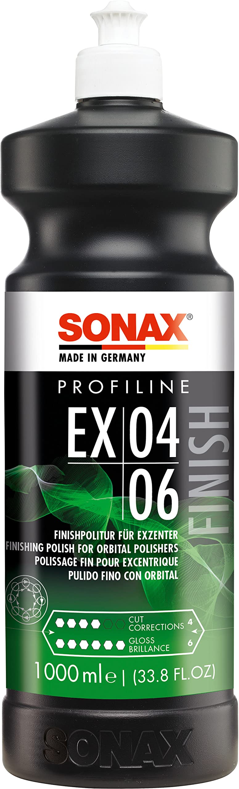 SONAX PROFILINE EX 04-06 (1 Liter) Finishpolitur für optimale Kratzerentfernung, beeindruckenden Tiefenglanz & Farbauffrischung, Art-Nr. 02423000 von SONAX