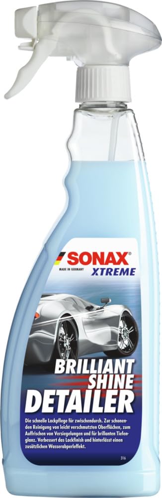 SONAX XTREME BrilliantShine Detailer (750 ml) schnelle, schonende und gründliche Lackpflege für zwischendurch | Art-Nr. 02874000, blau von SONAX