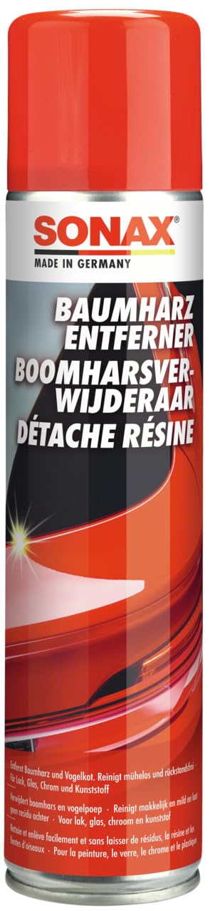 SONAX BaumharzEntferner (400 ml) schnelle und rückstandsfreie Entfernung von organischen Rückständen auf Fahrzeugoberflächen | Art-Nr. 03903000 von SONAX