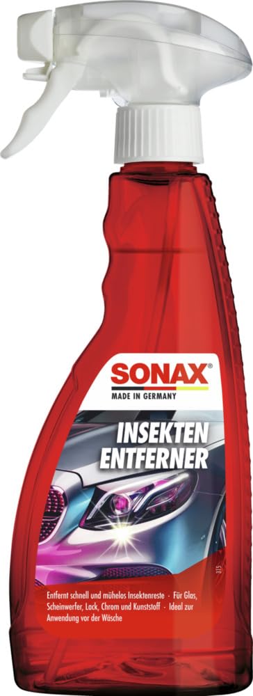 SONAX InsektenEntferner (500 ml) entfernung von Insektenresten auf Glas-, Lack-, Chrom- und Kunststoffoberflächen | Art-Nr. 05332000 von SONAX