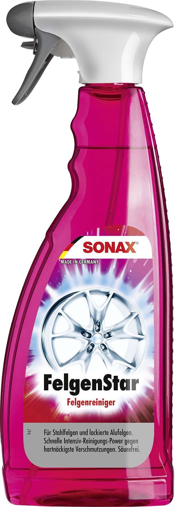 SONAX Felgen-Star 750 ml PET-Sprühlflasche von Sonax