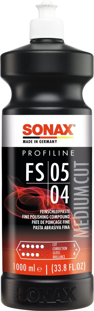 SONAX PROFILINE FS 05-04 (1 Liter) Politur zur Entfernung von Staubeinschlüssen, Farbnebel, Schleifspuren | Art-Nr. 03193000 von SONAX