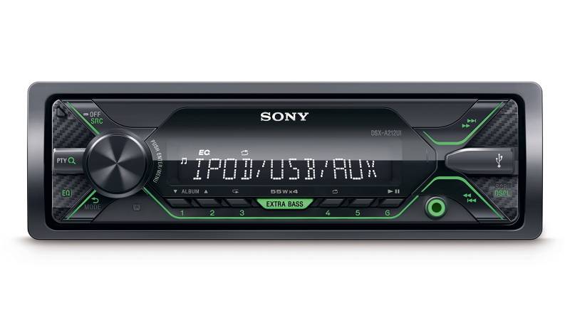 Sony DSX-A212UI MP3 Autoradio (mit Extrabass, USB, AUX Anschluss und iPod/iPhone Control Funktion) Beleuchtung: grün von Sony