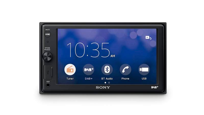 Sony XAV-AX1005KIT DAB+ Media Receiver, Touchscreen 6,2 Zoll, mit Bluetooth und Apple CarPlay und DAB+ Antenne inklusive, Schwarz von Sony