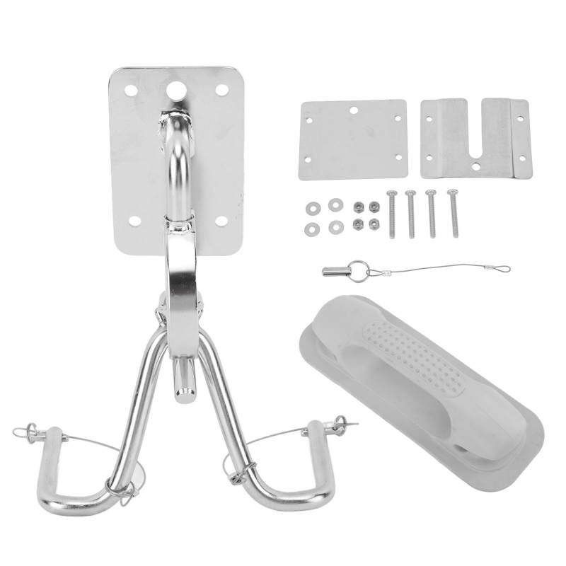 Snap Davits für Boote – Schnellverschluss Davits Set – Davit System mit Sofortiger Verriegelung aus Edelstahl – Bootsdeck Hardware für Yachten und Boote (Mit weißen Armlehnen) von Sorandy