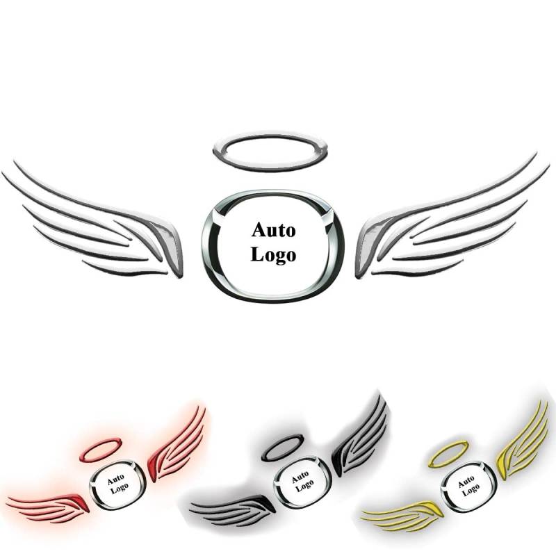 Auto Aufkleber 3D Flügel Engelsflügel Angel Emblem Car Sticker Autoaufkleber Engel (Gold) von Sosa & Ya