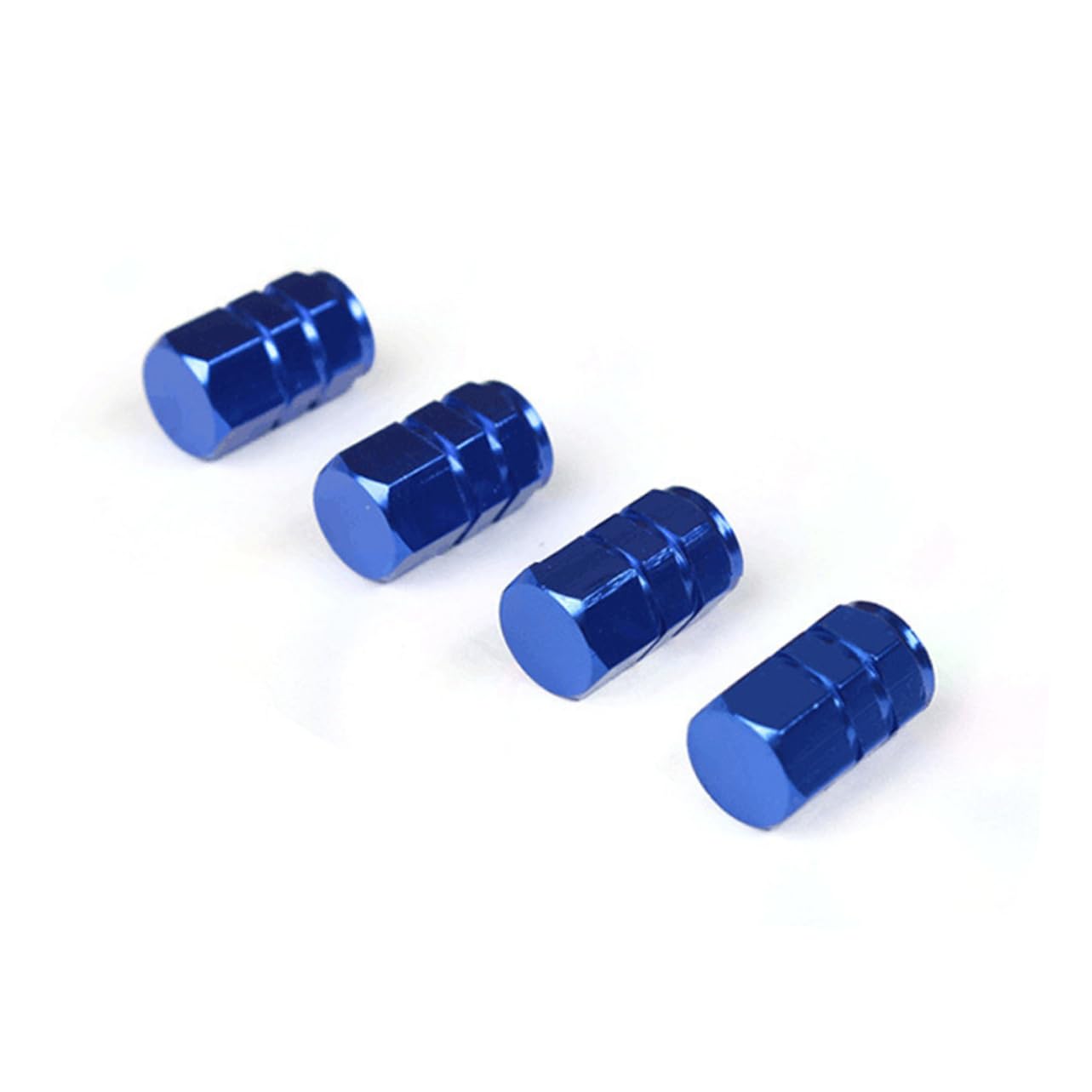 Sosoport 4 Stück Fahrrad car tire Valve caps reifenventilkappen Reifenventilabdeckkappe ventil Kappe Reifenventilabdeckung ventildeckel Autoreifenventilkappe Aluminium Blue von Sosoport