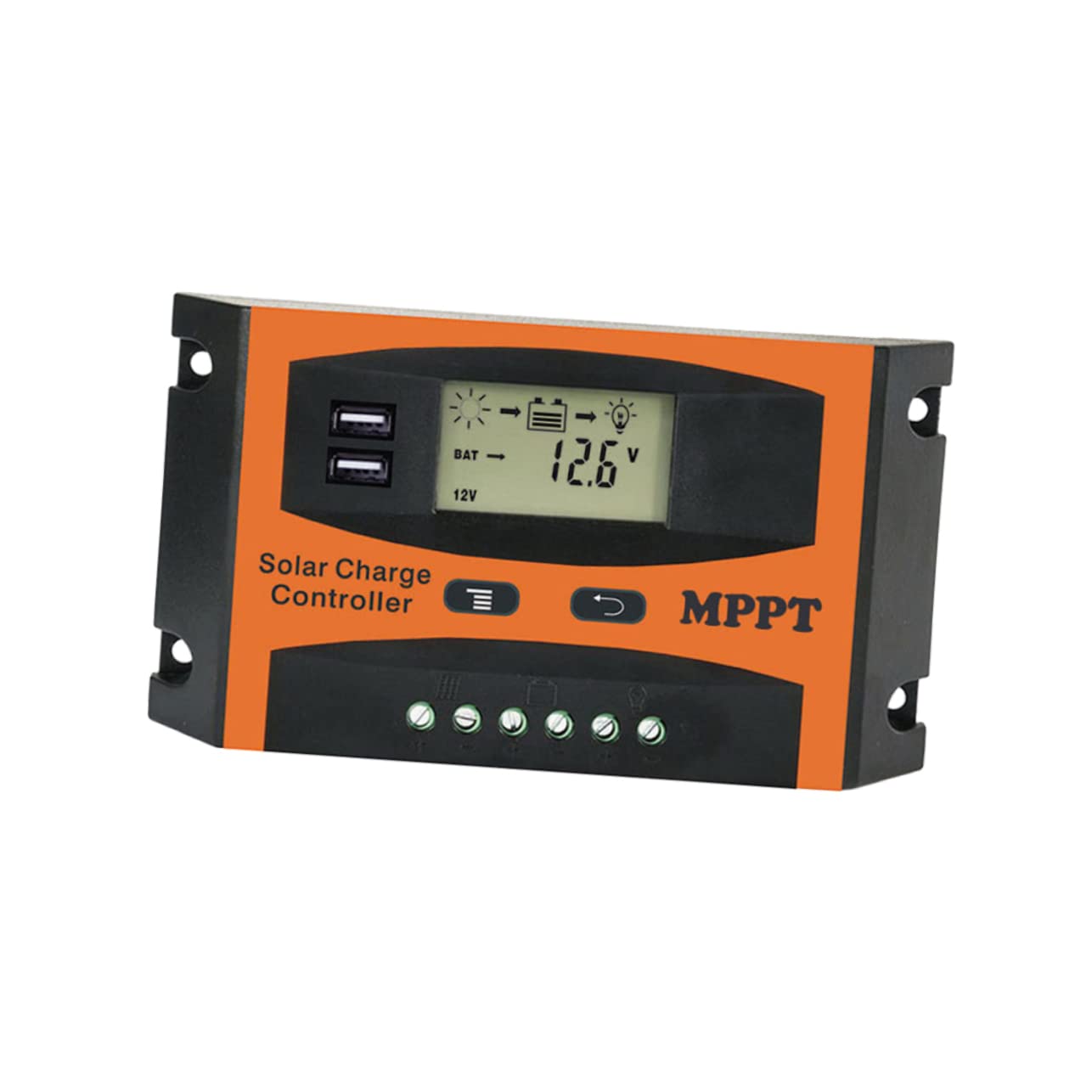 Sosoport 60A MPPT Solarladeregler 12V/24V Mit LCD Anzeige Dual USB Anschlüssen Integrierter Timer Für Solar Generator Und Solarpanel Batterie Effizienter PV Regulator von Sosoport