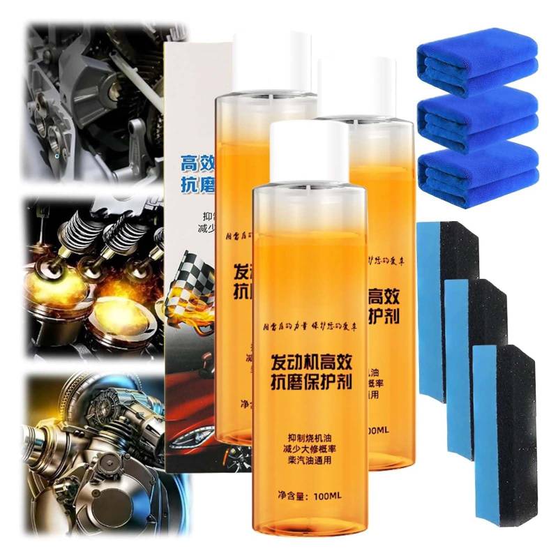 Highly Effective Engine Anti-Wear Protectant, Engine Anti Wear Protection Agent, Cure Oil Burning Additive, Noise Reduction Suppressor, Anti-Shaking and Fuel Efficient Engine Agent (3pcs) von Soumiey