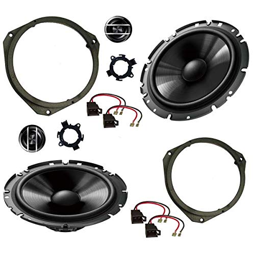 Sound Way - 2-Wege Pioneer Lautsprecher - Einbauset Speakers für FIAT Alfa Romeo Lancia Opel Ford Iveco Peugeot Citroen von Sound Way