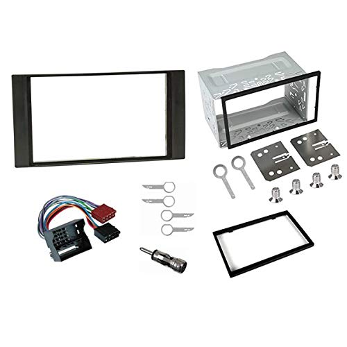 Sound way - 2 DIN Radio Blende Einbau Rahmen Adapter Einbauset kompatibel mit for Ford Galaxy Fiesta Focus C-Max S-Max Transit - 2DP-FORD2-N von Sound way