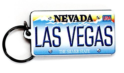 Las Vegas Nevada Nummernschild Acryl Schlüsselanhänger 6,3 x 3,8 cm von Souvenir Destiny