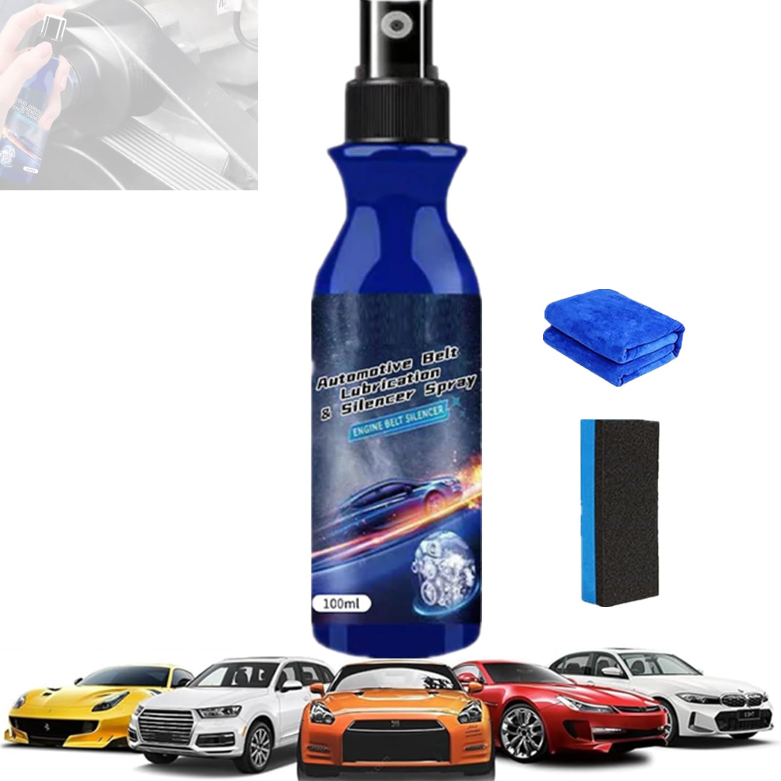 Automotive Belt Lubrication & Silencer Spray, Belt Lubrication Silencer Spray, Automobile Engine Belt Conditioner, Car Belt Squeak Spray, Give Your Car A New Look (1PCS) von Sovtay