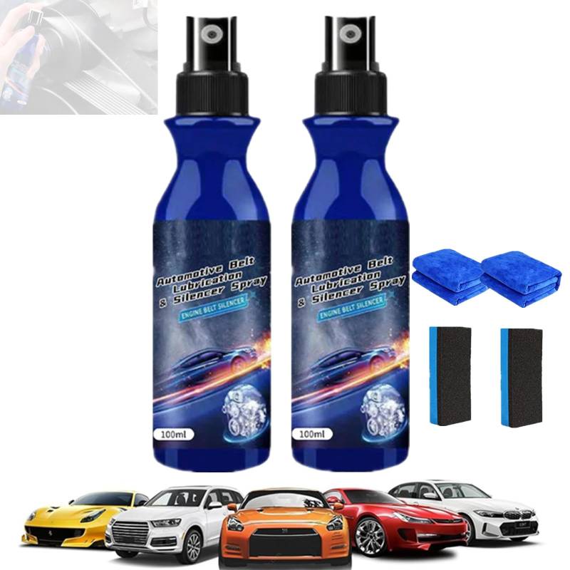 Automotive Belt Lubrication & Silencer Spray, Belt Lubrication Silencer Spray, Automobile Engine Belt Conditioner, Car Belt Squeak Spray, Give Your Car A New Look (2PCS) von Sovtay