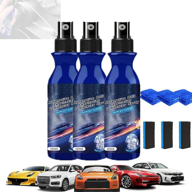 Automotive Belt Lubrication & Silencer Spray, Belt Lubrication Silencer Spray, Automobile Engine Belt Conditioner, Car Belt Squeak Spray, Give Your Car A New Look (3PCS) von Sovtay