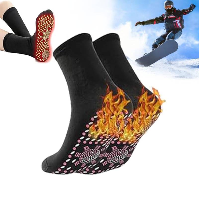 Thermosocks - Selbsterwärmende Thermosocken - Einheitsgröße,Thermo Socks Selbstwärmend,Selbstwärmende Socken,Thermosocken Beheizbare Socken Für Damen Herren Camping, Wandern (schwarz,38-44) von Sovtay