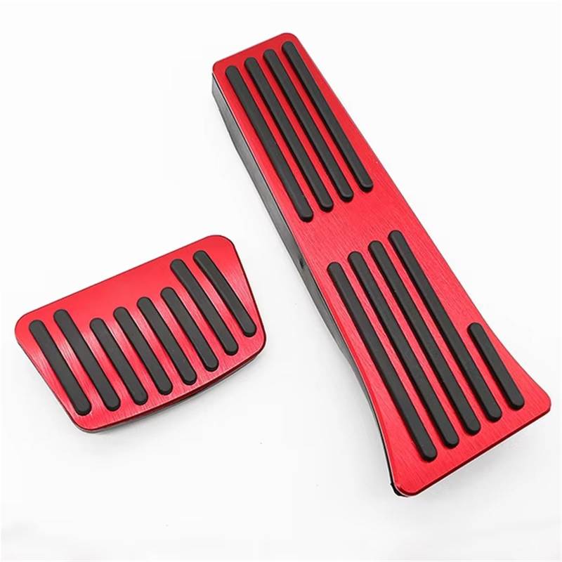 Fuß Pedalauflagen Auto Kraftstoff Beschleuniger Bremse Fußstütze Pedal rutschfeste Pad Zubehör Für Hyundai Für Tucson NX4 2021 2022 2023 2024 Bremspedal Covers(2piece Red) von Sovxbgw