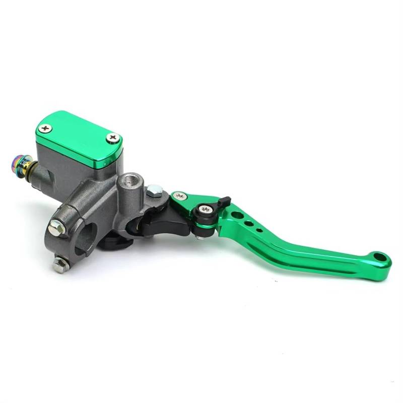 Kupplungshebel Motorrad 22mm Motorrad Hauptbremszylinder Hebel Bremse Hydraulische Kupplungspumpe Für Motocross brems und kupplungshebel(Right Green) von Sovxbgw