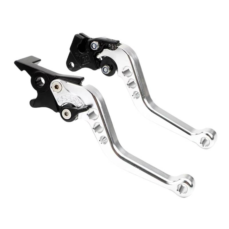 Kupplungshebel Motorrad CNC Motorrad Einstellbare Bremse Kupplung Hebel Motorrad Bremshebel Griff Bar Motor Griffe Für Suzuki brems und kupplungshebel(Silver) von Sovxbgw