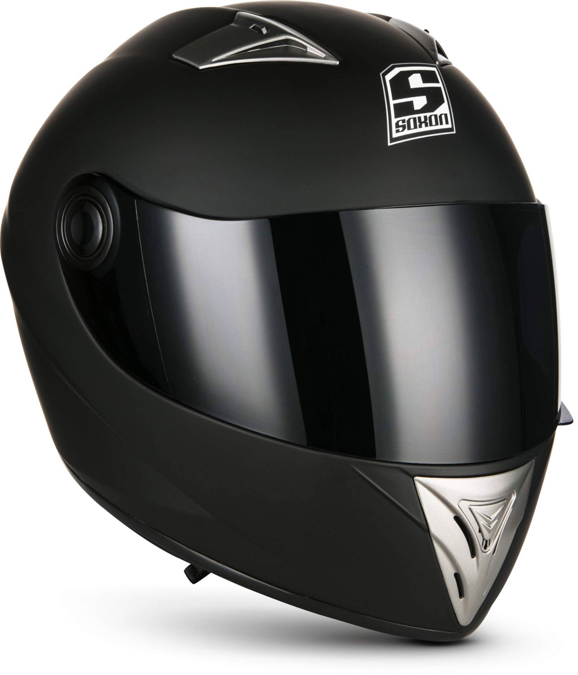 Soxon® ST-550 „Fighter“ · Integral-Helm · Full-Face Motorrad-Helm Roller-Helm Scooter-Helm Cruiser Sturz-Helm StreetFighter-Helm Sport Urban MTB · ECE 22.05 Visier Schnellverschluss Tasche M (57-58cm) von Soxon