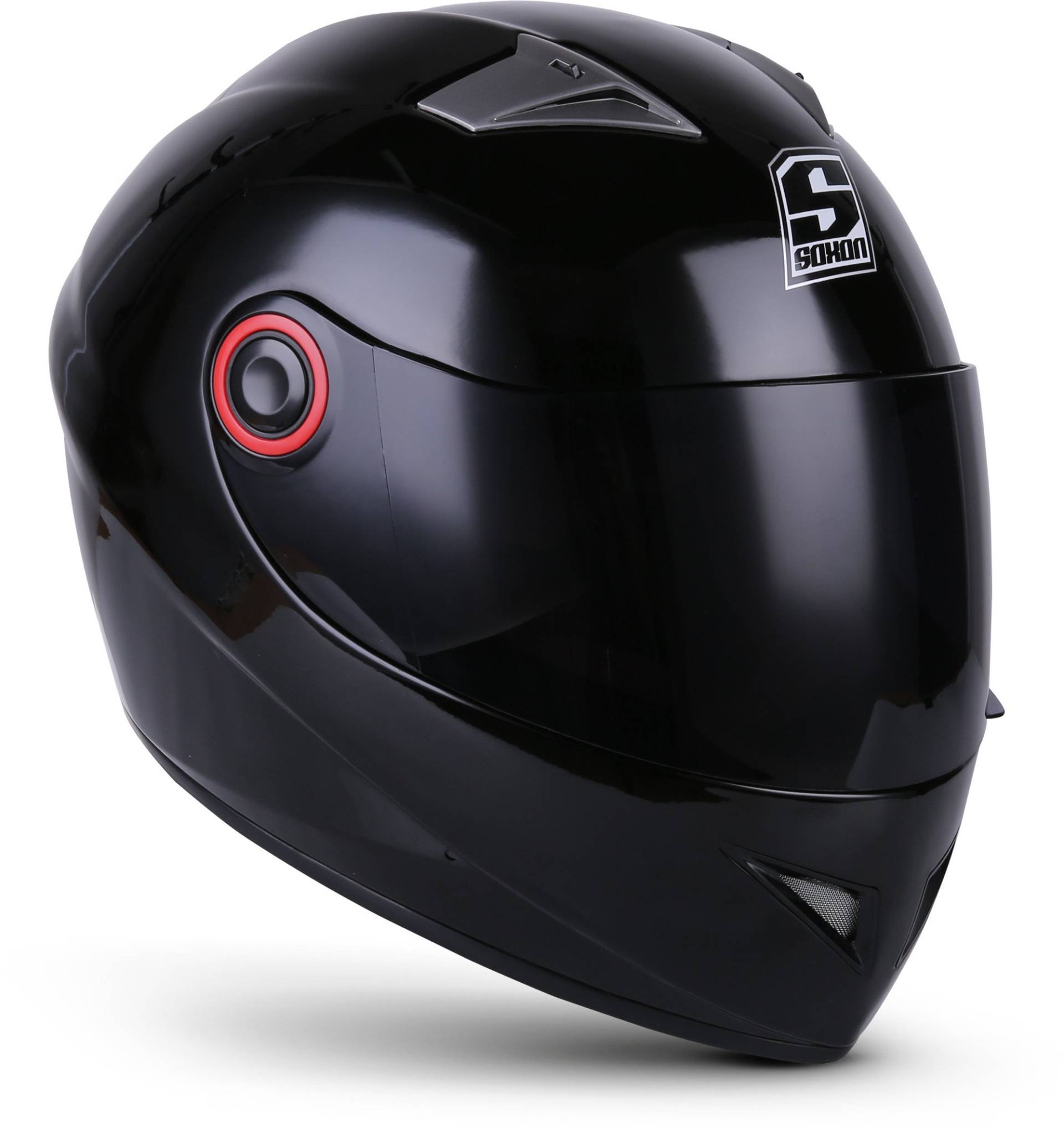 Soxon® ST-666 „Shiny Night“ · Integral-Helm · Full-Face Motorrad-Helm Roller-Helm Scooter-Helm Cruiser Sturz-Helm StreetFighter-Helm Sport Urban · ECE 22.05 Visier Schnellverschluss Tasche M (57-58cm) von Soxon