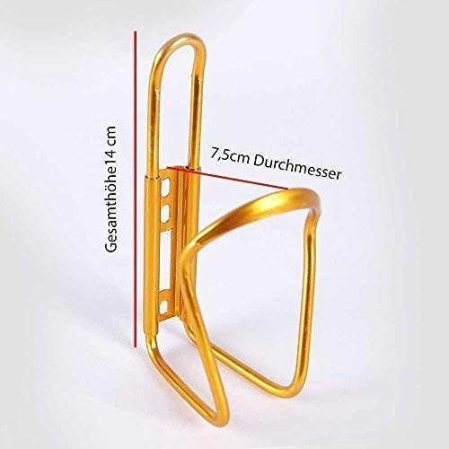 Alu Flaschenhalter Trinkflaschenhalter Fahrrad Getränkehalter Bicycle Can Holder F3 Gold von Soytich