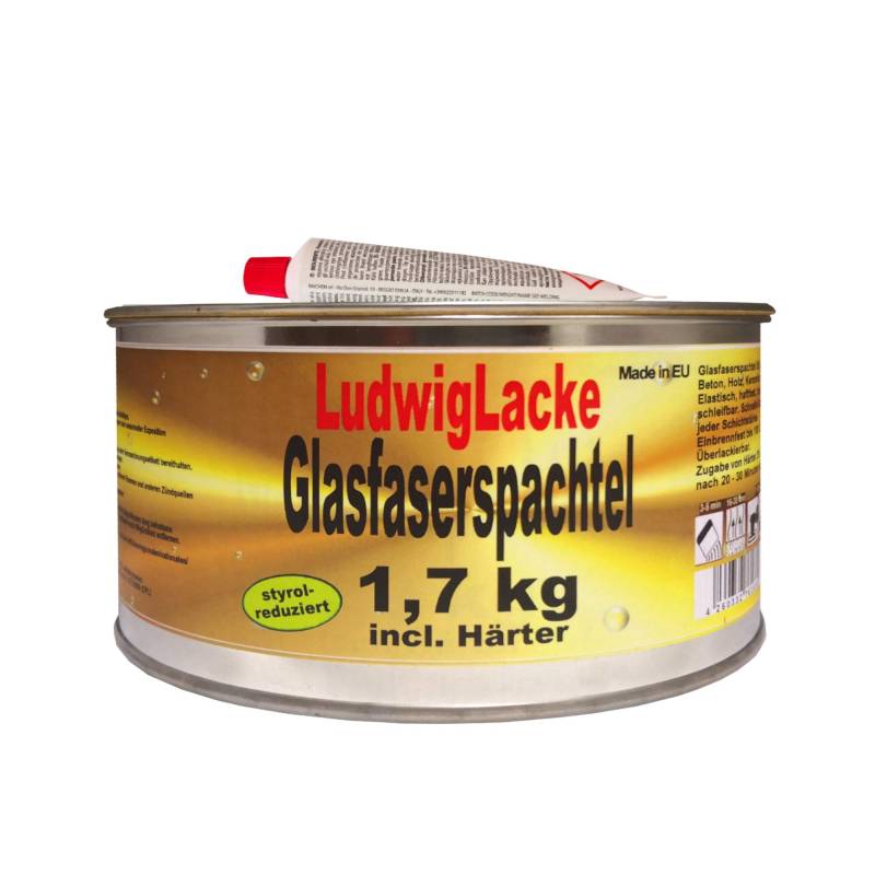 1,7 kg Set Glasfaserspachtel Faserspachtel Spachtelmasse Autolack von Spachtelmasse Glasfaser