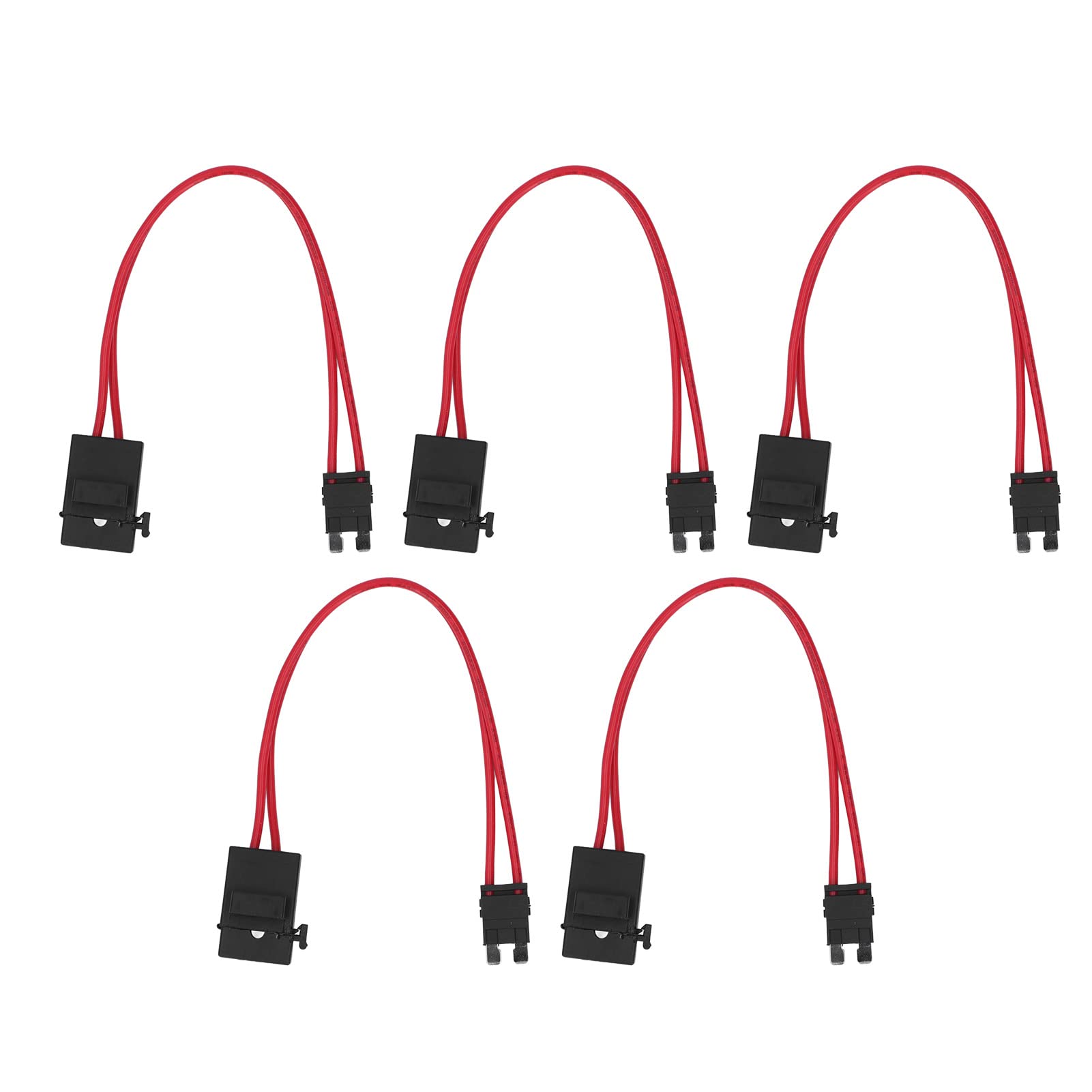 5-teiliger Mini-Blade-Sicherungshalter, Kfz-Sicherungskasten-Panel-Anschluss, Robuste Kfz-Kabelverlängerung für Kleine Geldautomaten, 16 AWG (ACT M 19,1 mm) von Spacnana