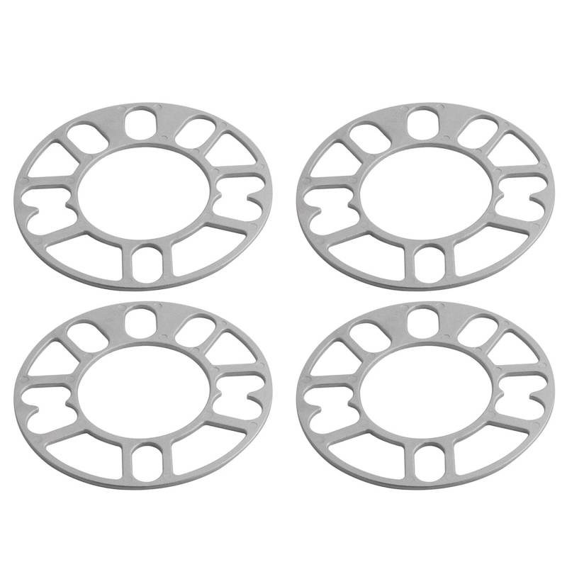 Spactz 4 StüCk Aluminium Rad Spurverbreiterungen Unterlegscheiben Platte Auto Rad Spurverbreiterungen 3Mm Bolzen für 4X100 4X114,3 5X100 5X108 5X114,3 5X120 von Spactz