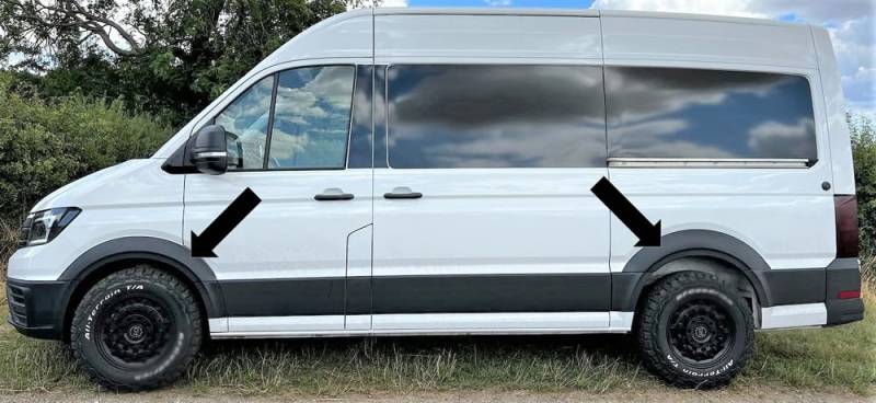 Radlaufabdeckung 4-teilig kompatibel mit Volkswagen VW Crafter ab Baujahr 01.2017-7420250 von Spangenberg