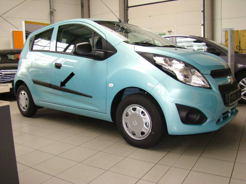 Spangenberg Seitenschutzleisten schwarz passend für Chevrolet Spark ab Baujahr 03.2010- F29 (3700029) von Spangenberg