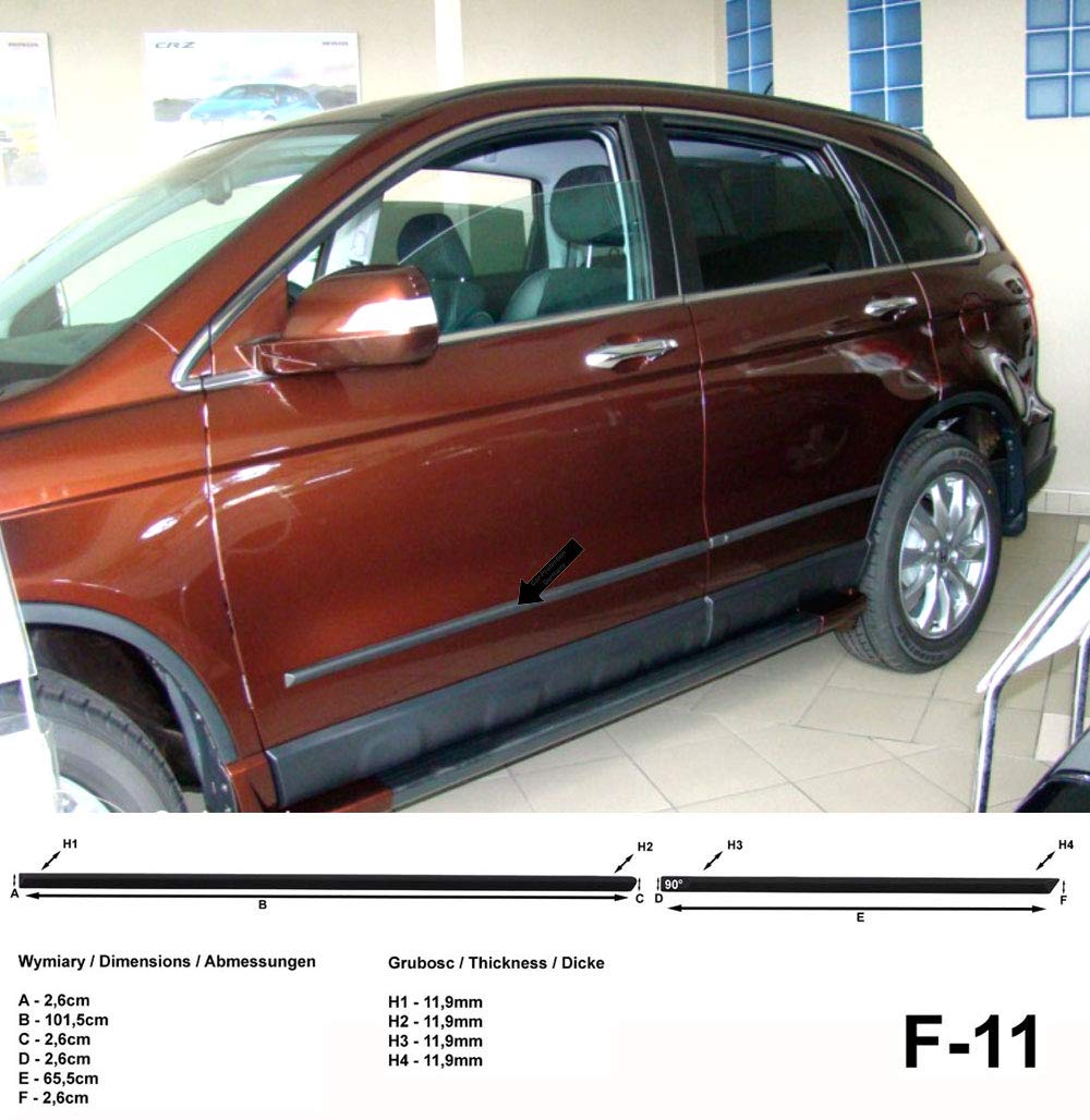 Spangenberg Seitenschutzleisten schwarz passend für Honda CR-V III SUV 3. Generation ab Facelift Baujahre 09.2009-08.2012 F11 (3700011) von Spangenberg