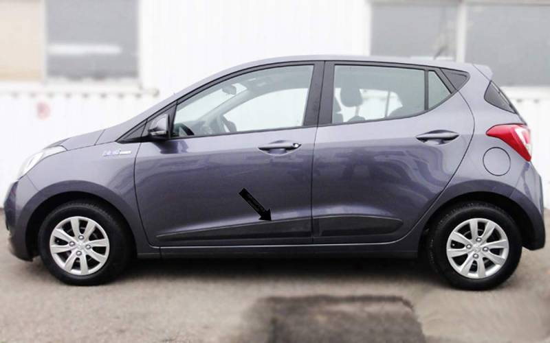 Spangenberg Seitenschutzleisten schwarz passend für Hyundai i10 II Schrägheck 5-Türer ab Baujahr 11.2013- F49 (3700049) von COXZD