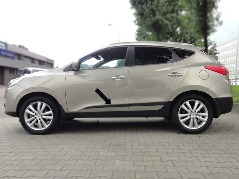 Spangenberg Seitenschutzleisten schwarz passend für Hyundai ix35 SUV ix 35 Baujahre 08.2009-04.2015 F31 (3700031) von Spangenberg