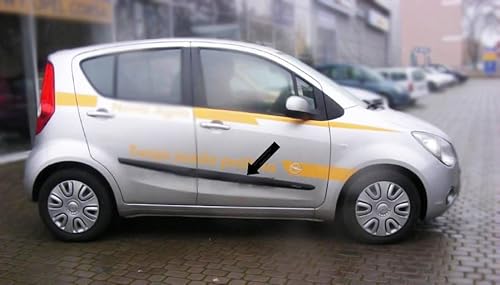 Spangenberg Seitenschutzleisten schwarz passend für Opel Agila B II Minivan 2. Generation Baujahre 2007-2014 F22 (3700022) von Spangenberg