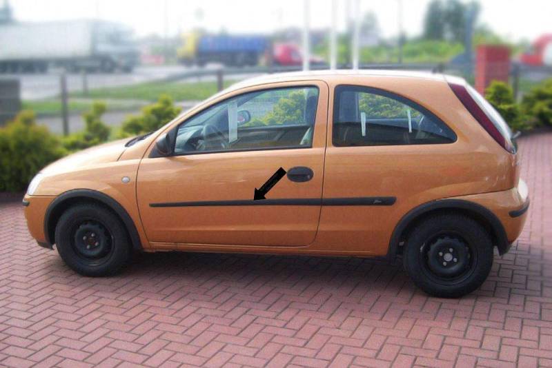 Spangenberg Seitenschutzleisten schwarz passend für Opel Corsa C Schrägheck 3-Türer Baujahre 09.2000-12.2009 F13 (3700013) von Spangenberg